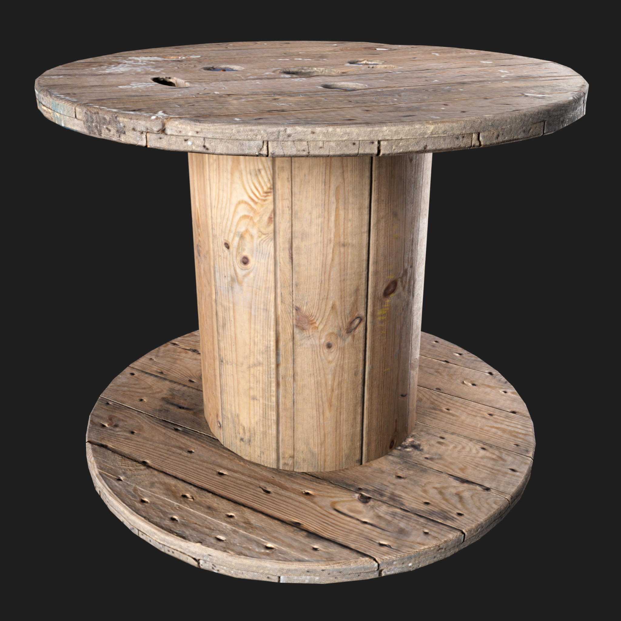 3D Props: Wooden Cable Drum