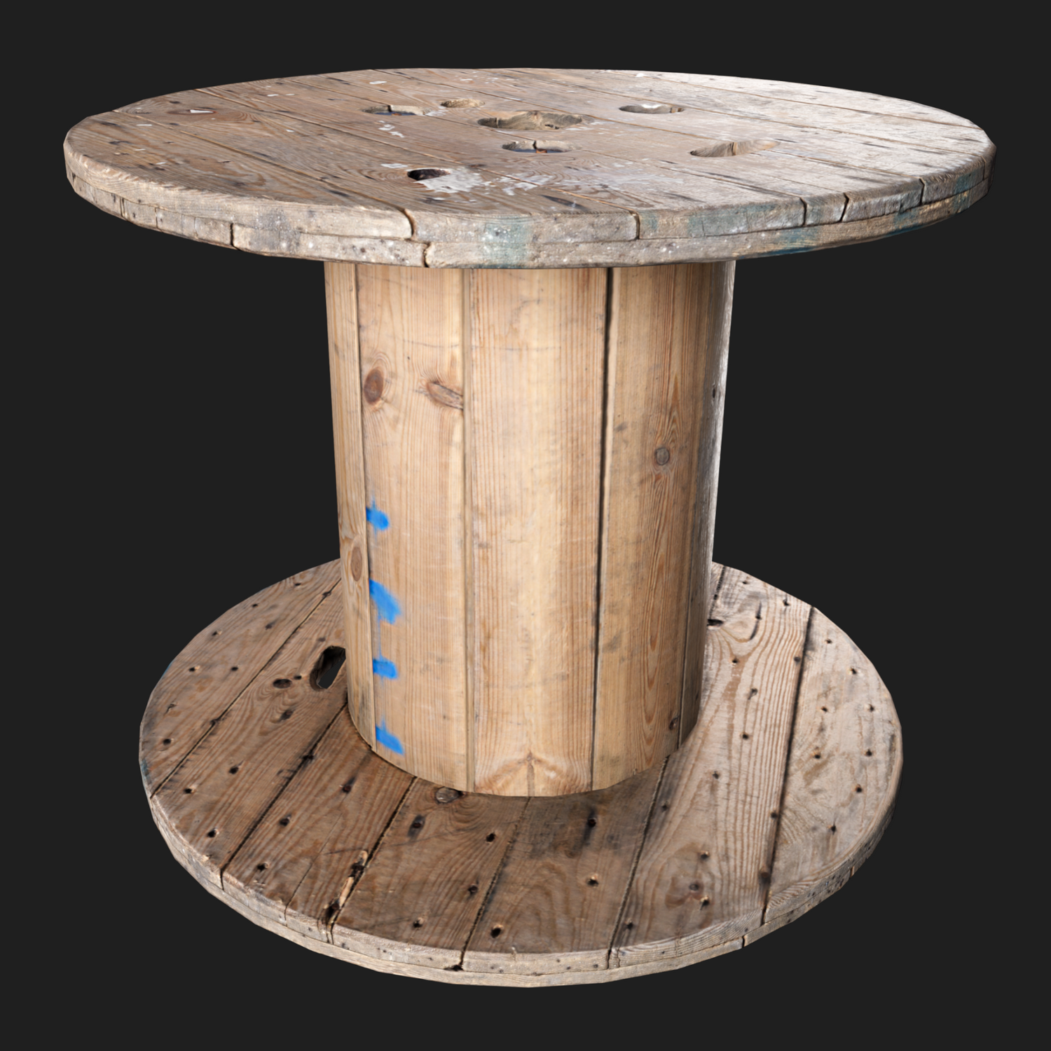 3D Props: Wooden Cable Drum