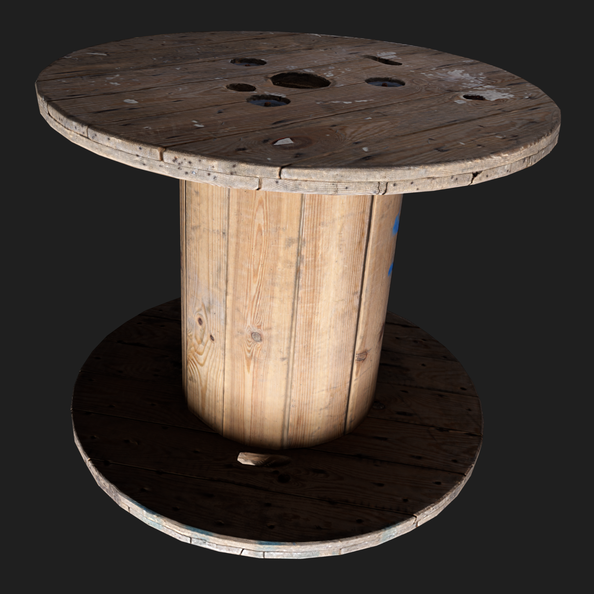 3D Props: Wooden Cable Drum