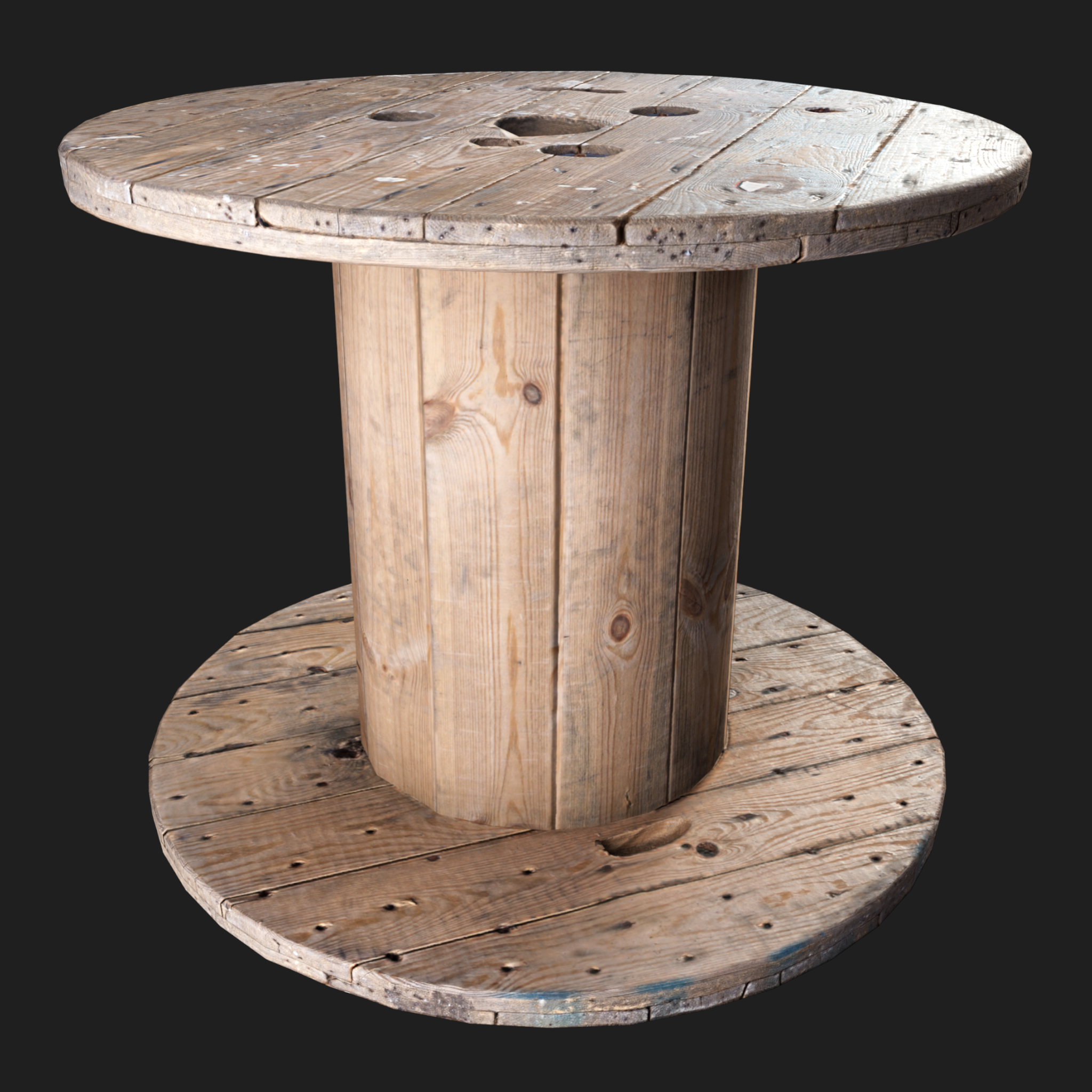 3D Props: Wooden Cable Drum