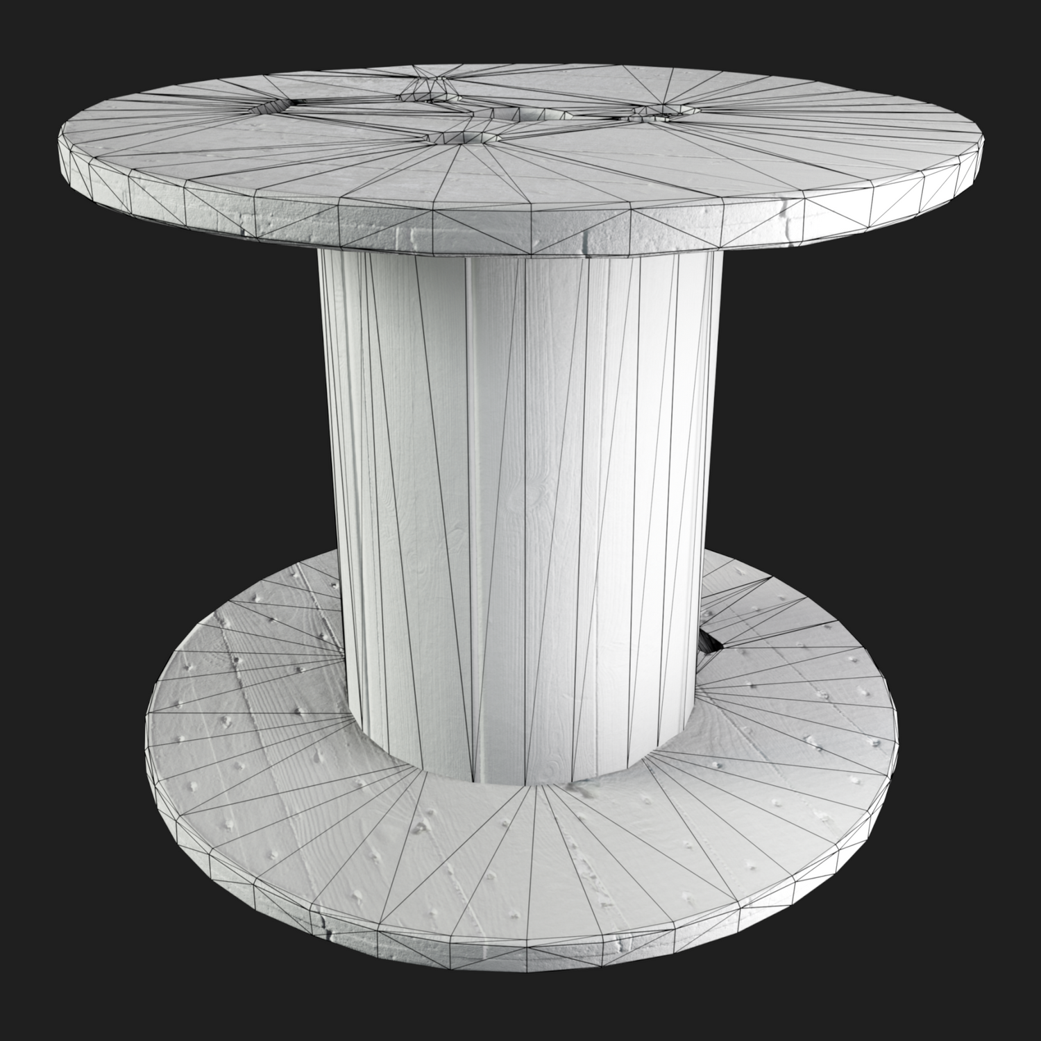 3D Props: Wooden Cable Drum