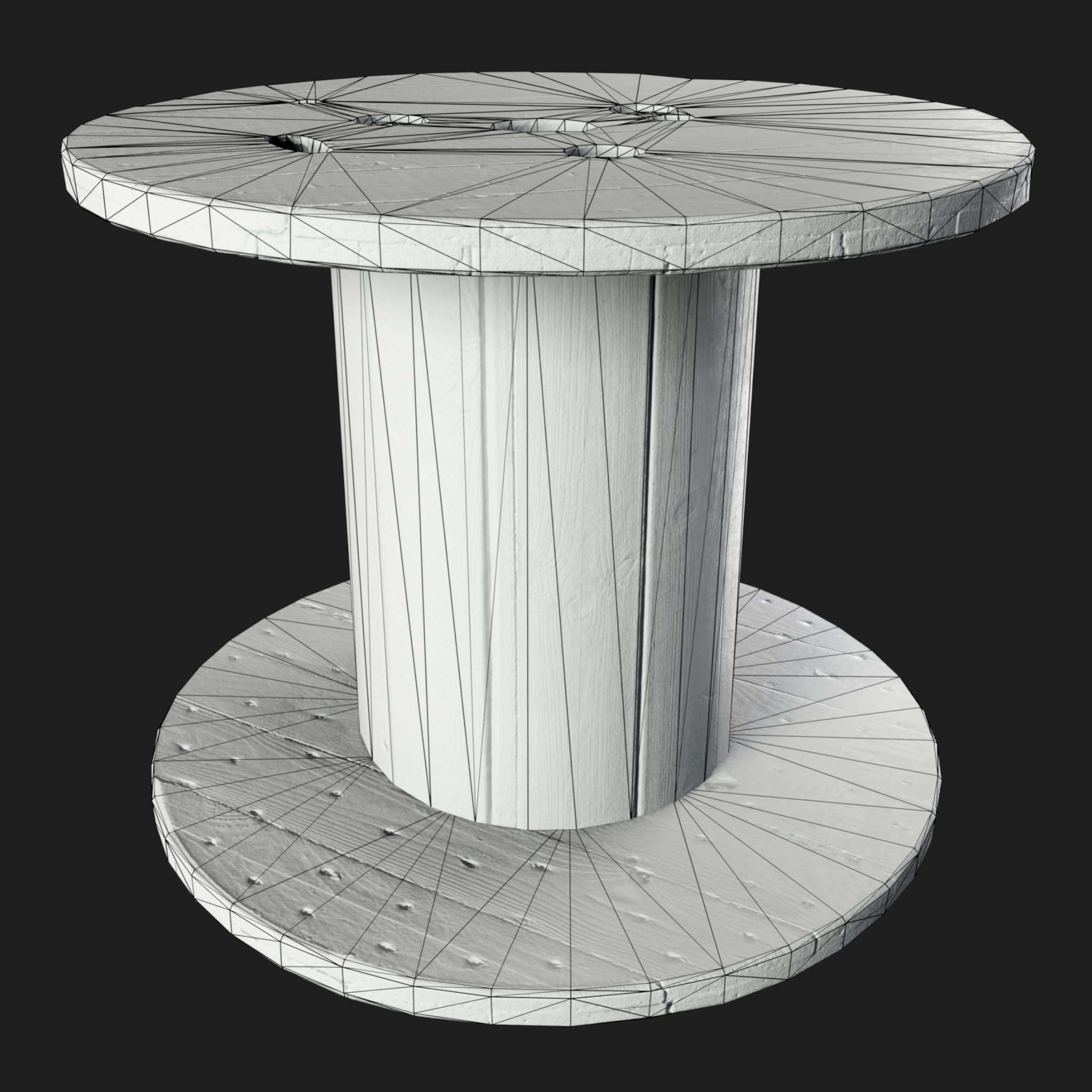 3D Props: Wooden Cable Drum