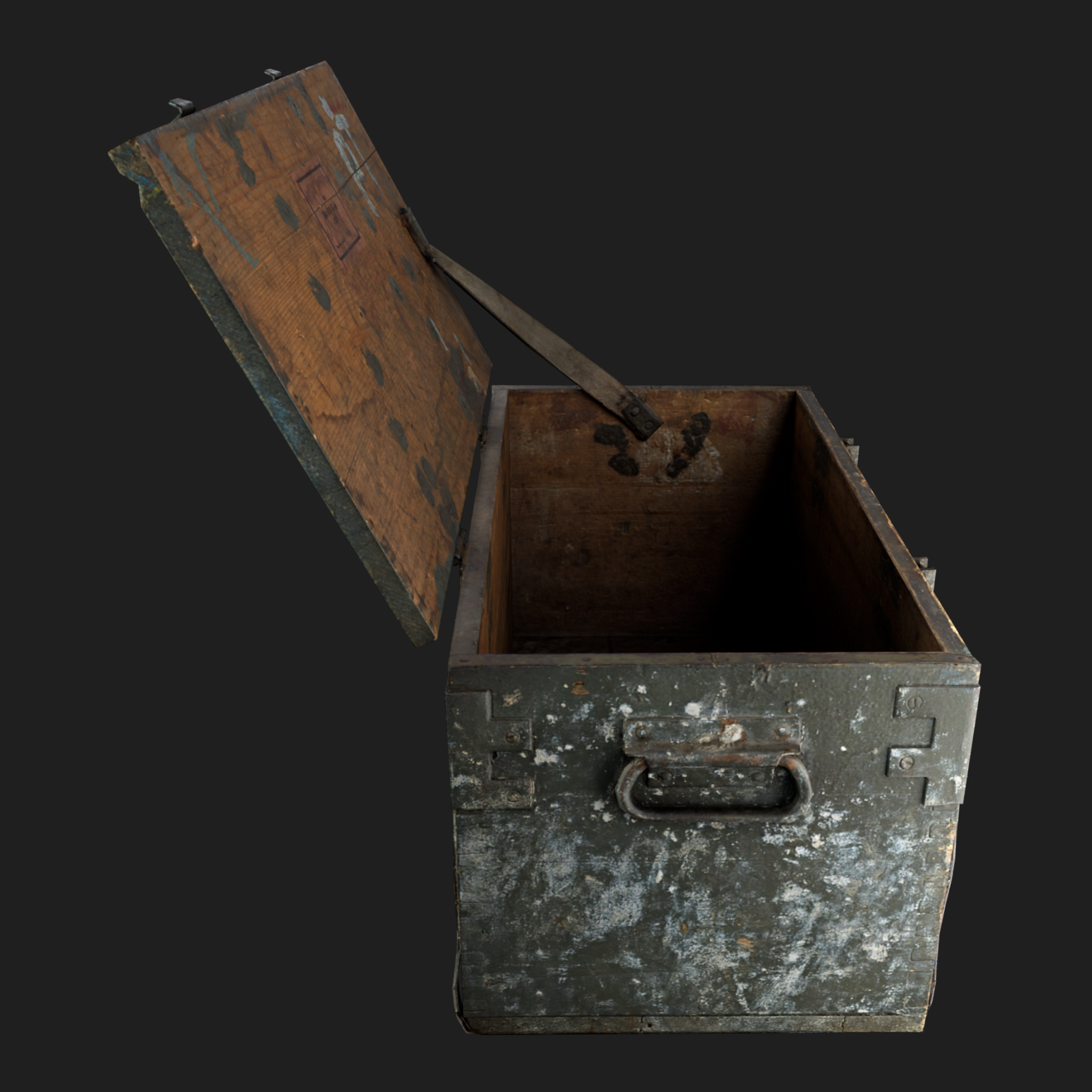 3D Props: Wooden Green Box