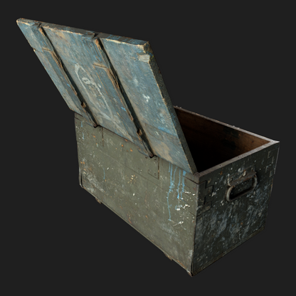 3D Props: Wooden Green Box