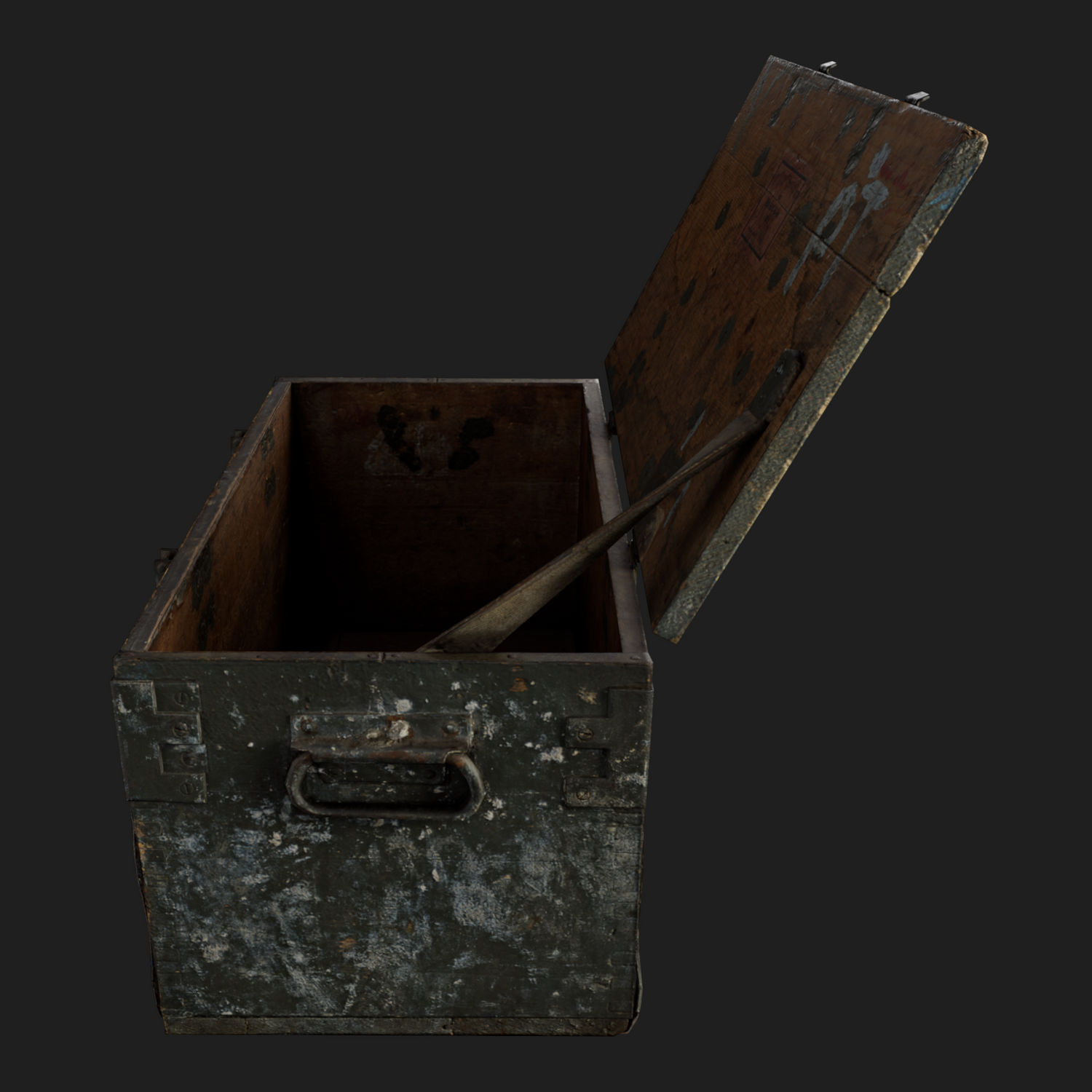 3D Props: Wooden Green Box