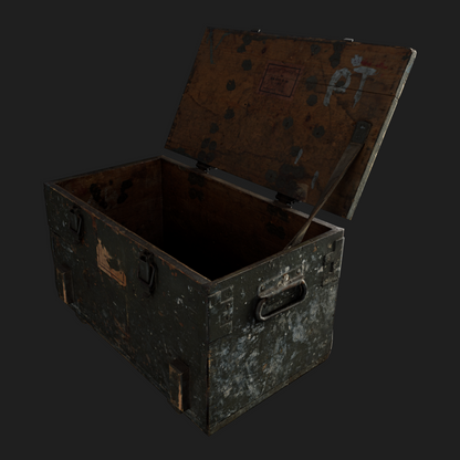 3D Props: Wooden Green Box