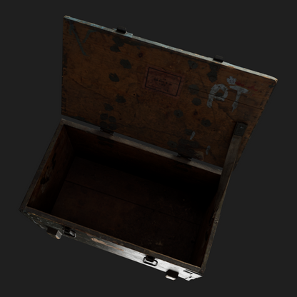 3D Props: Wooden Green Box