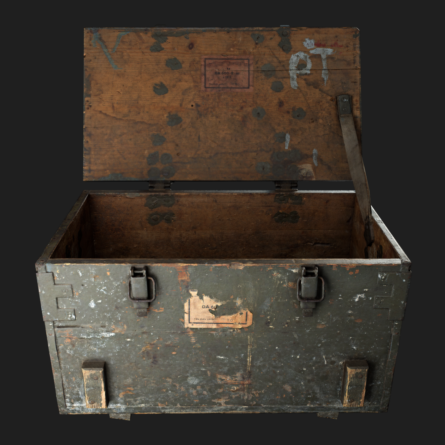 3D Props: Wooden Green Box