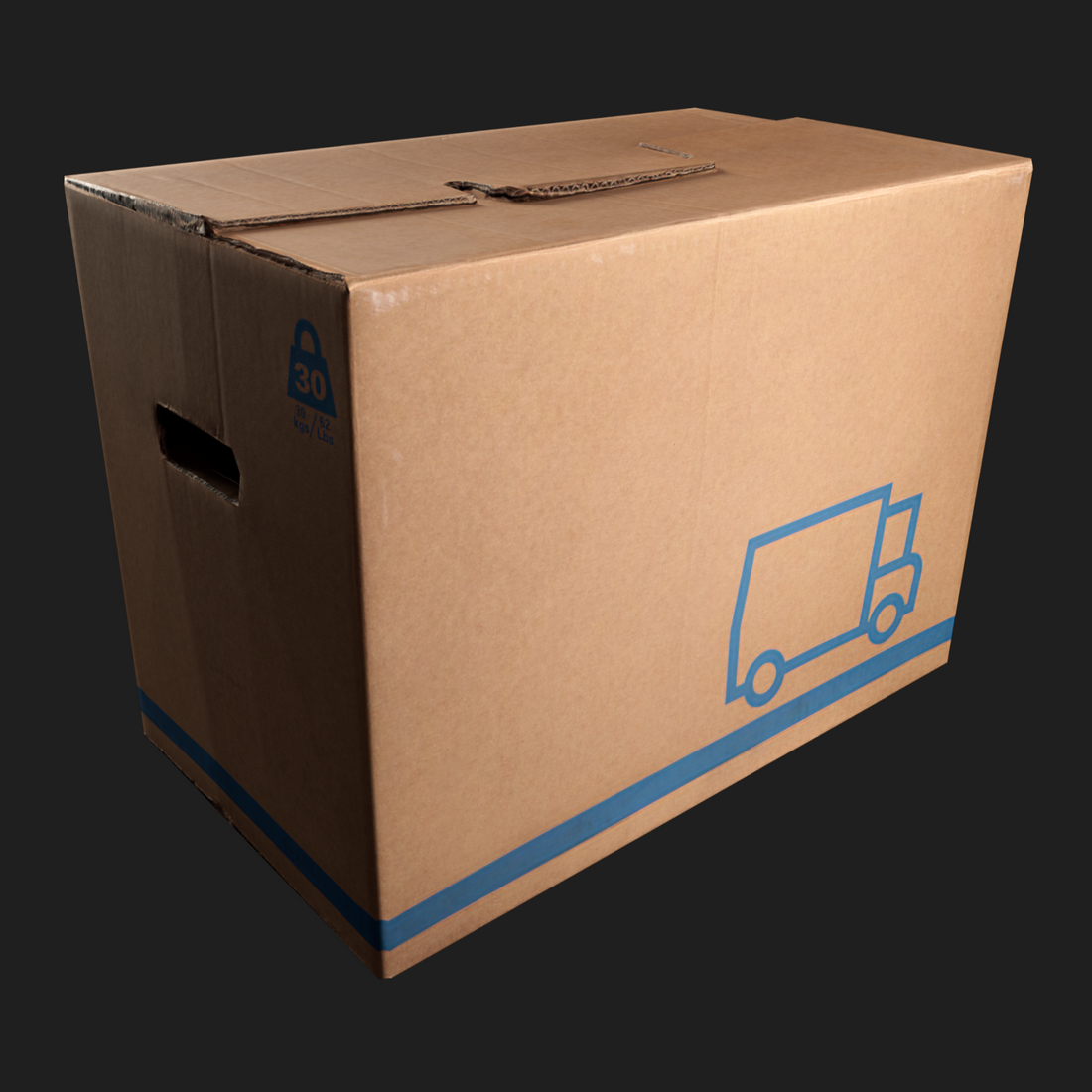 3D model of a closed cardboard box
