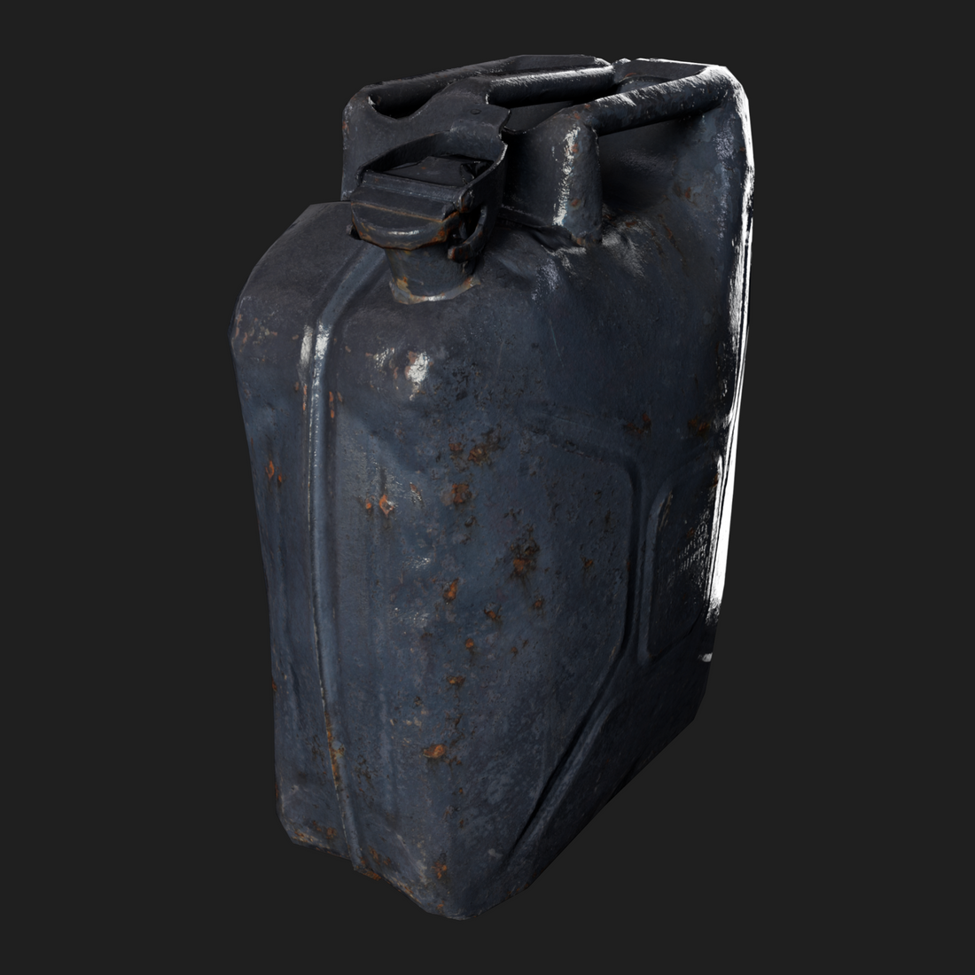 3D Burned Petrol Canister