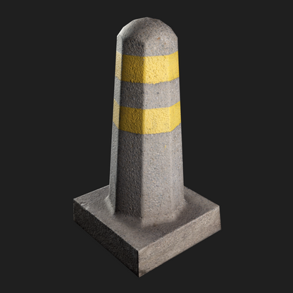 3D Props: Column Concrete Barrier