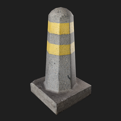 3D Props: Column Concrete Barrier