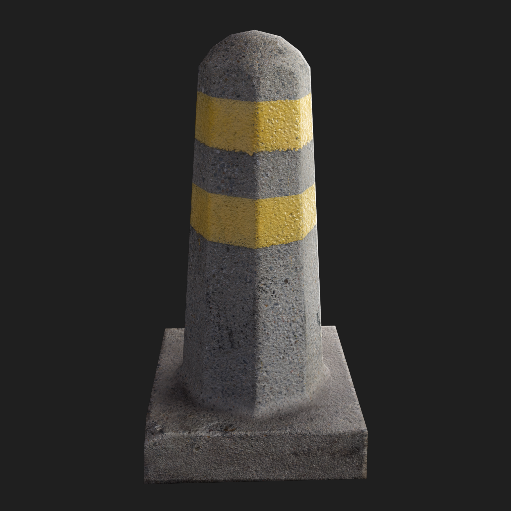 3D Props: Column Concrete Barrier