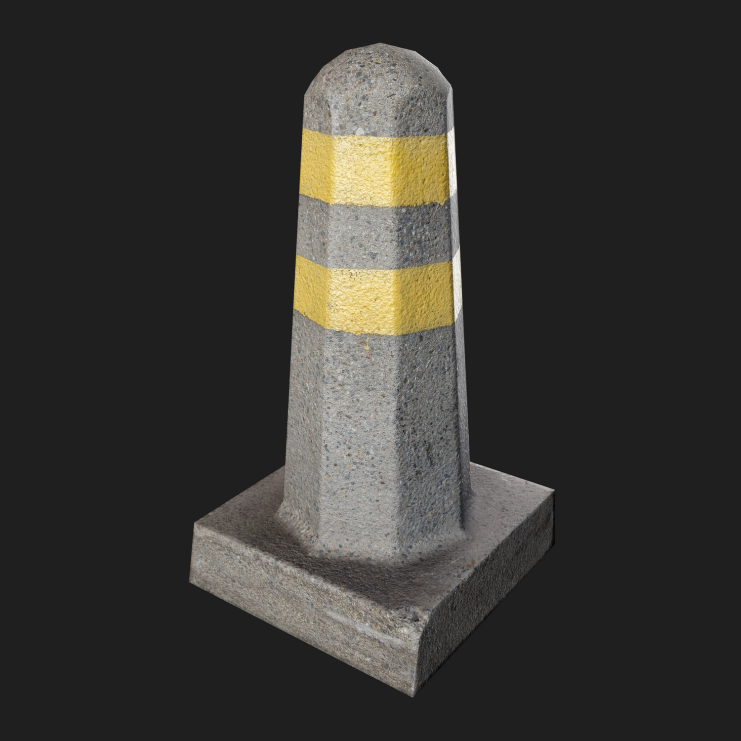 3D Props: Column Concrete Barrier