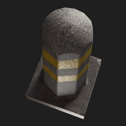 3D Props: Column Concrete Barrier