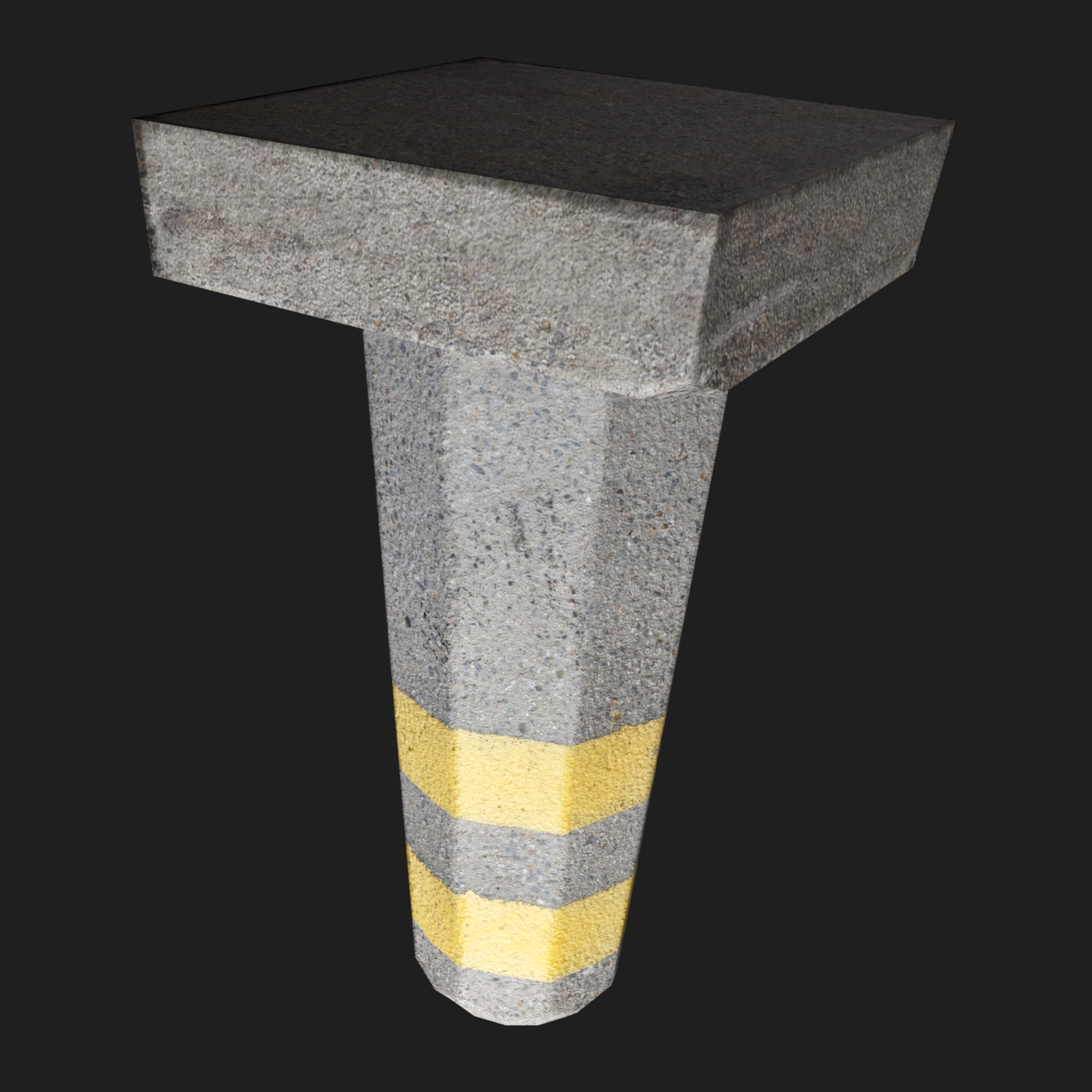 3D Props: Column Concrete Barrier