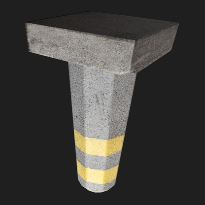 3D Props: Column Concrete Barrier