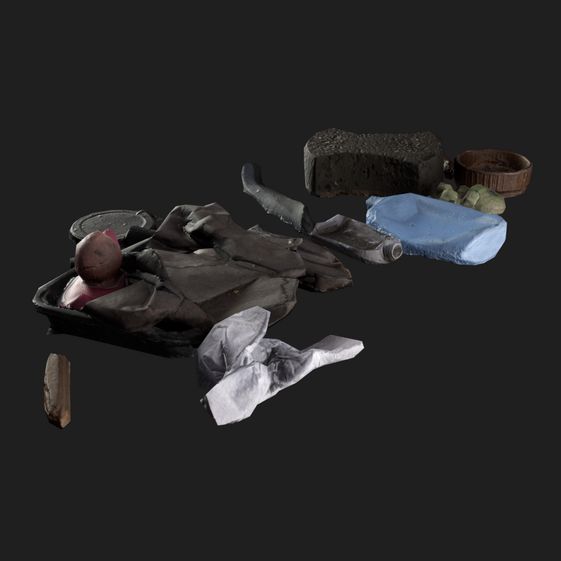 3D Model of Rubbish Floor Mix