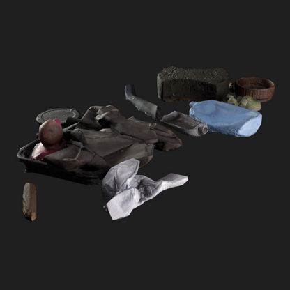 3D Model of Rubbish Floor Mix 