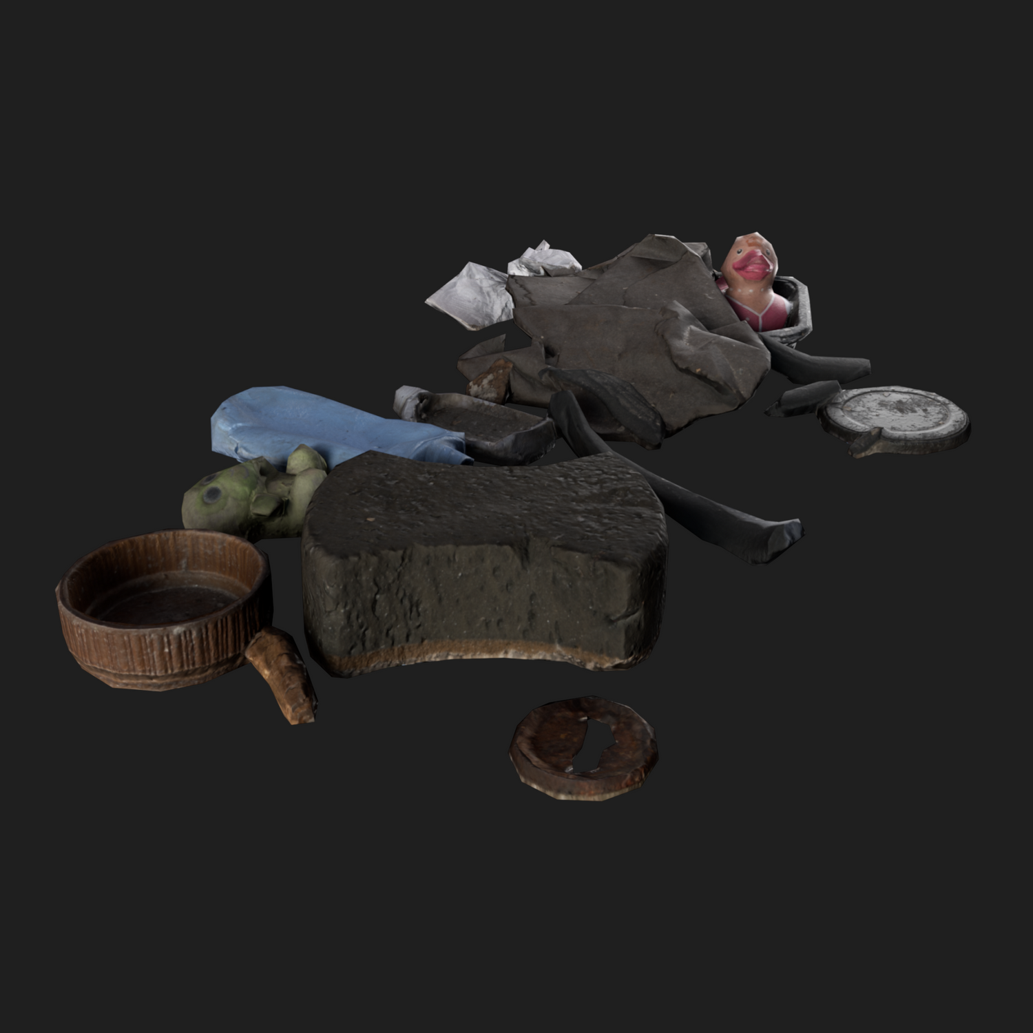 3D Props: Rubbish Floor Mix1