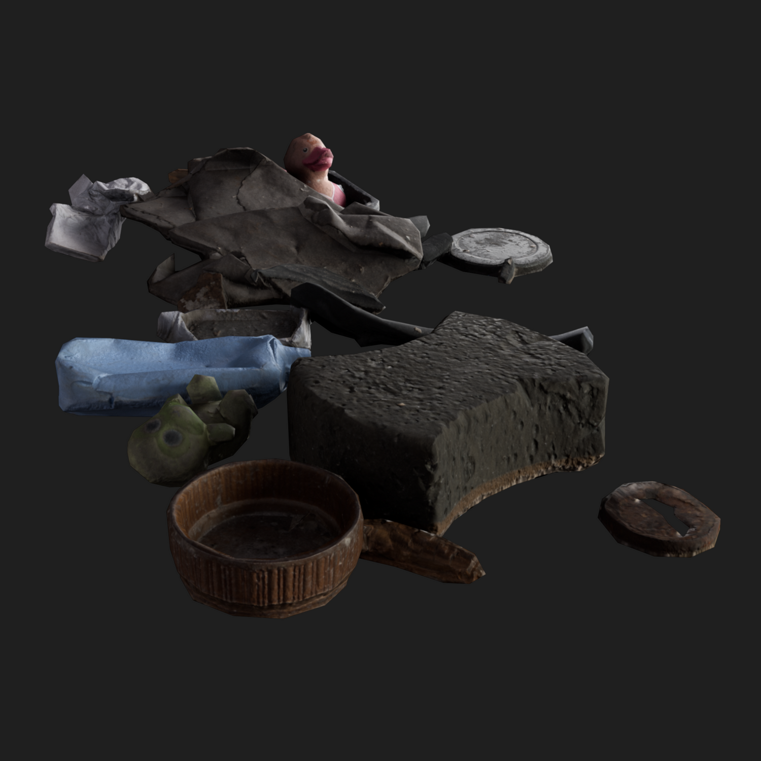 3D Props: Rubbish Floor Mix1