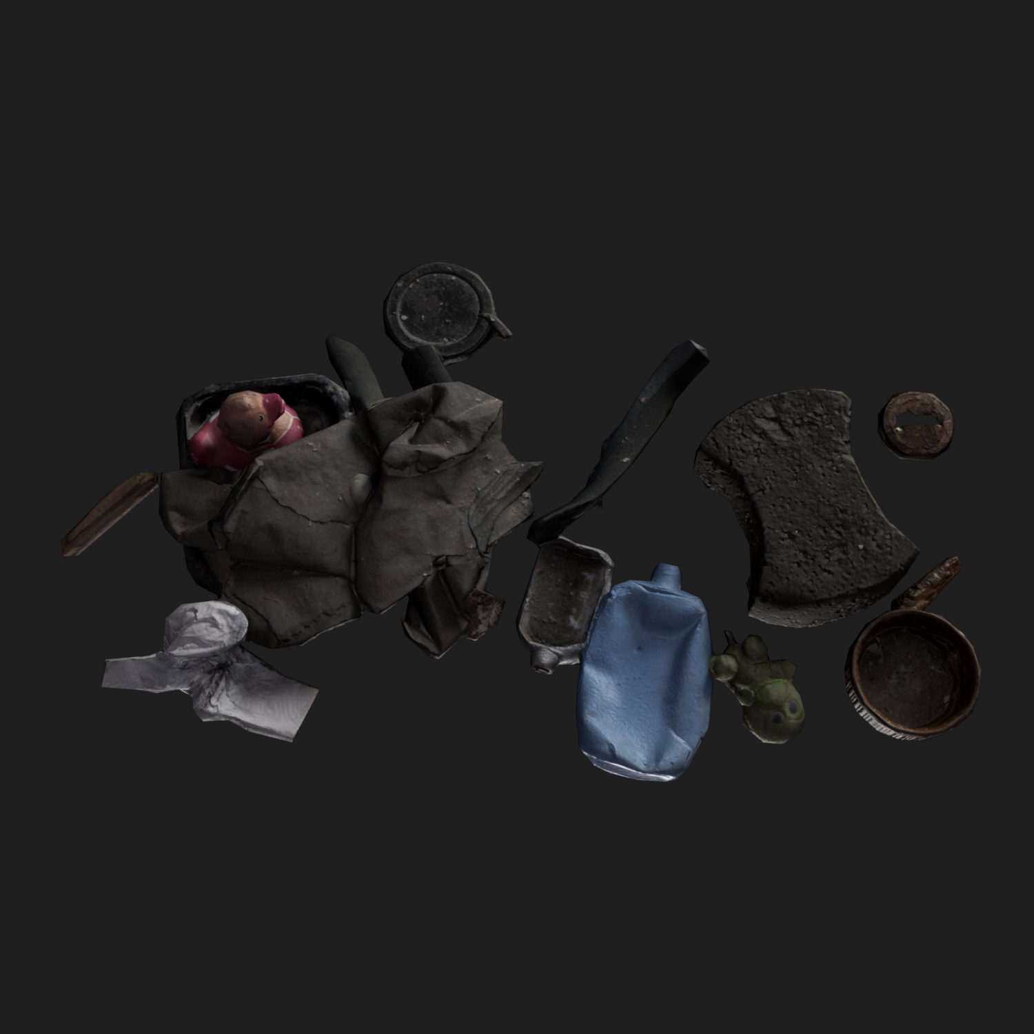 3D Props: Rubbish Floor Mix1