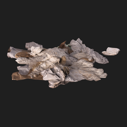 3D Props: Wet Paper Cardboard Pile