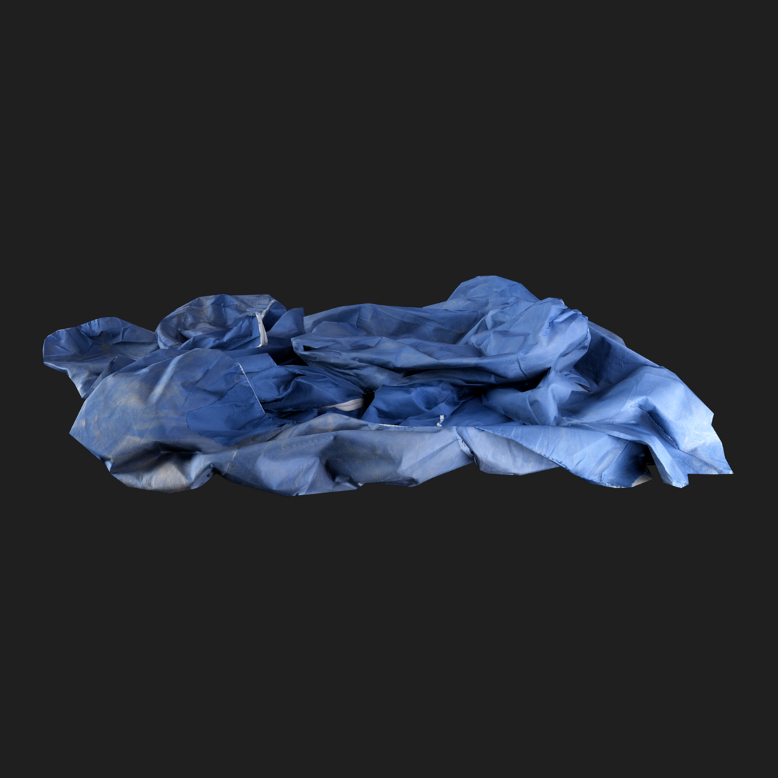 3D Props: Blue Wrinkled Medical Protective Suite