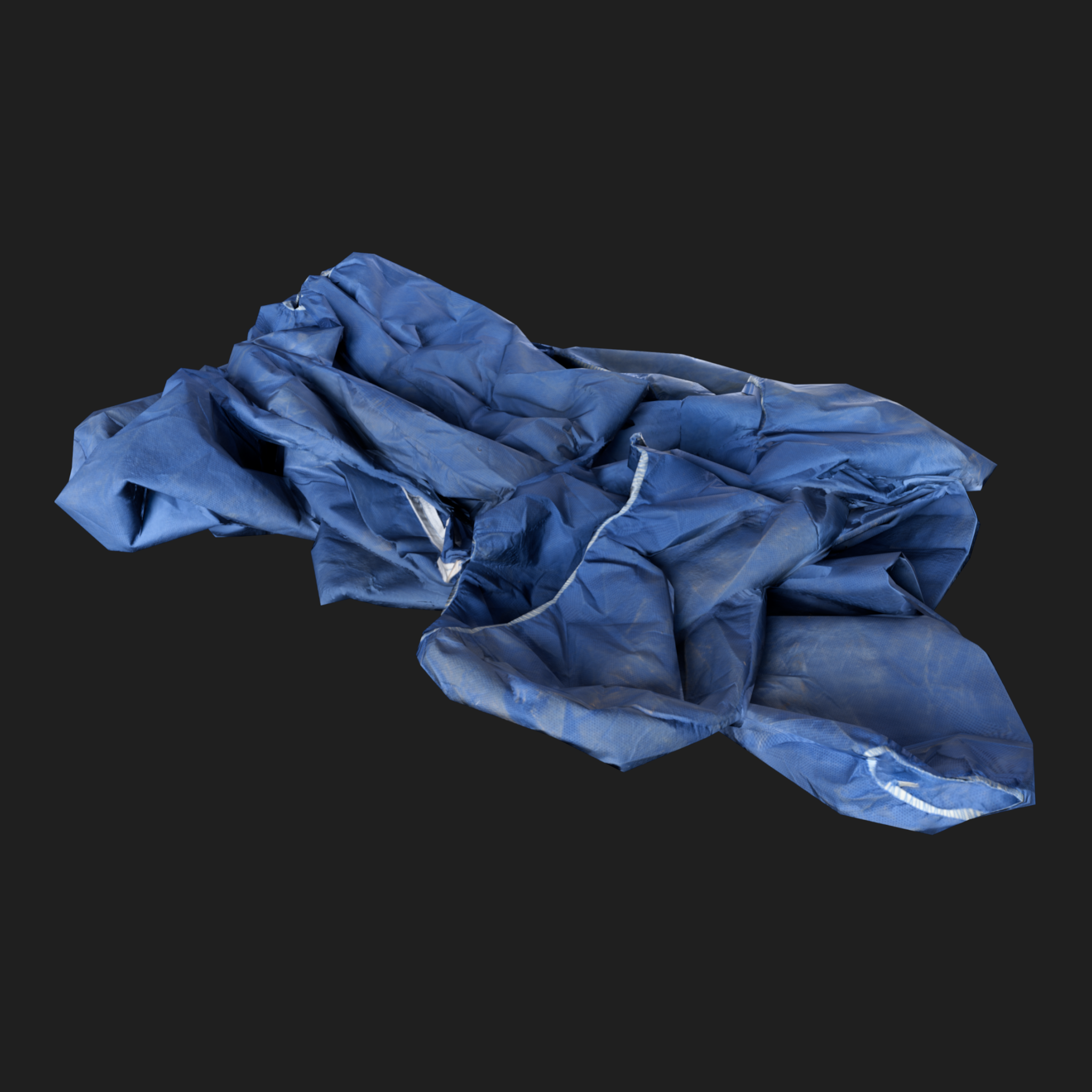 3D Props: Blue Wrinkled Medical Protective Suite