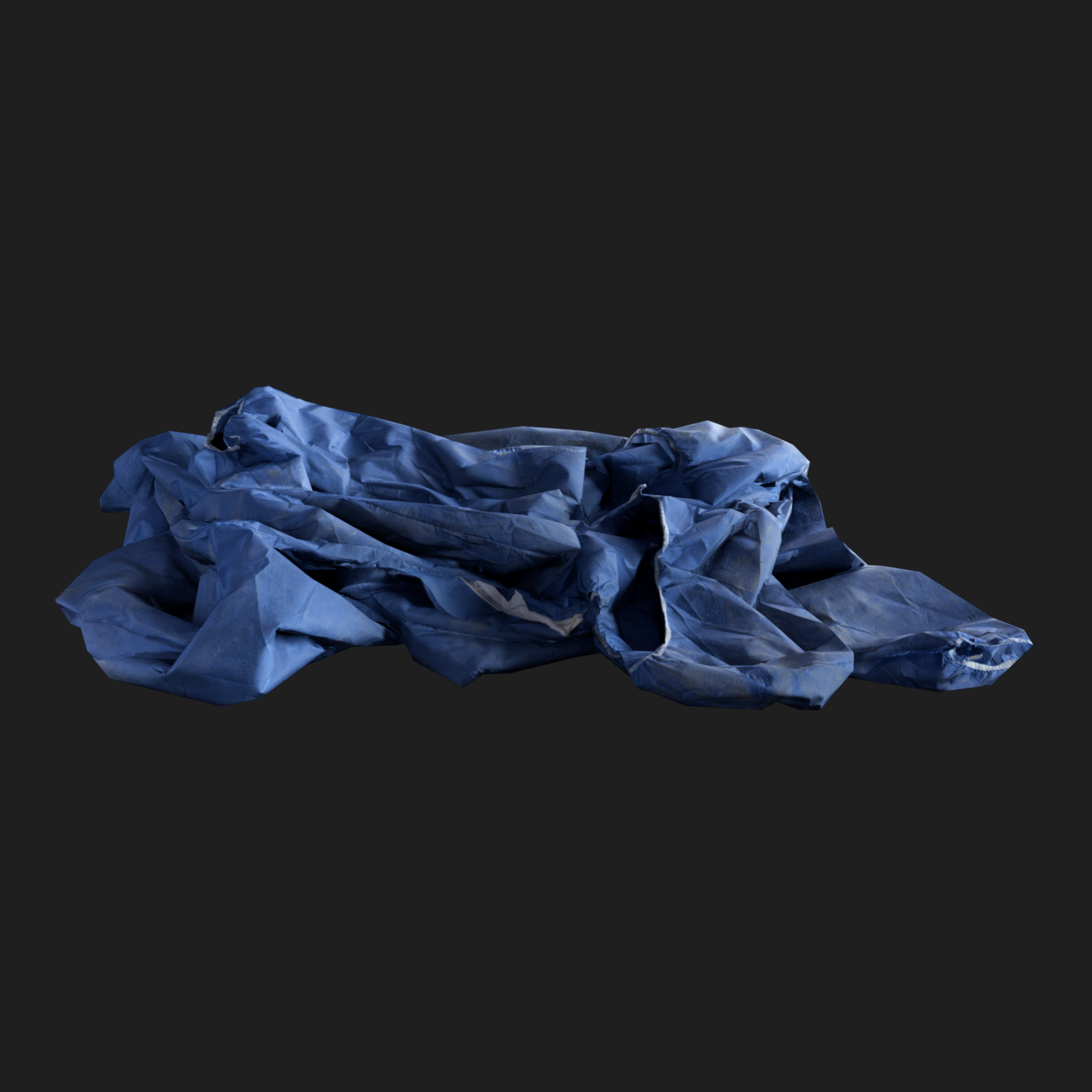 3D Props: Blue Wrinkled Medical Protective Suite