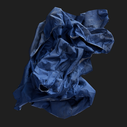 3D Props: Blue Wrinkled Medical Protective Suite