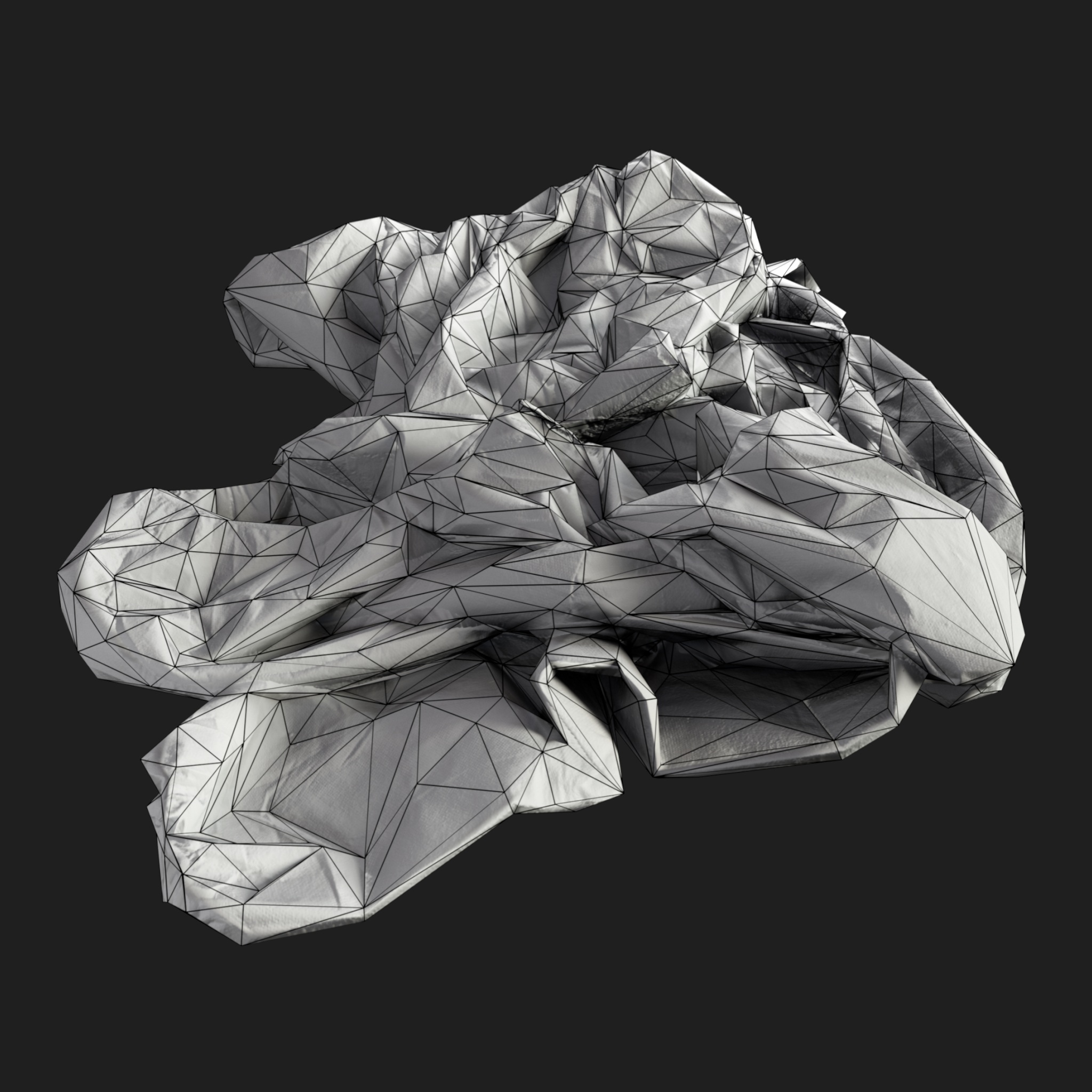 3D Props: Blue Wrinkled Medical Protective Suite