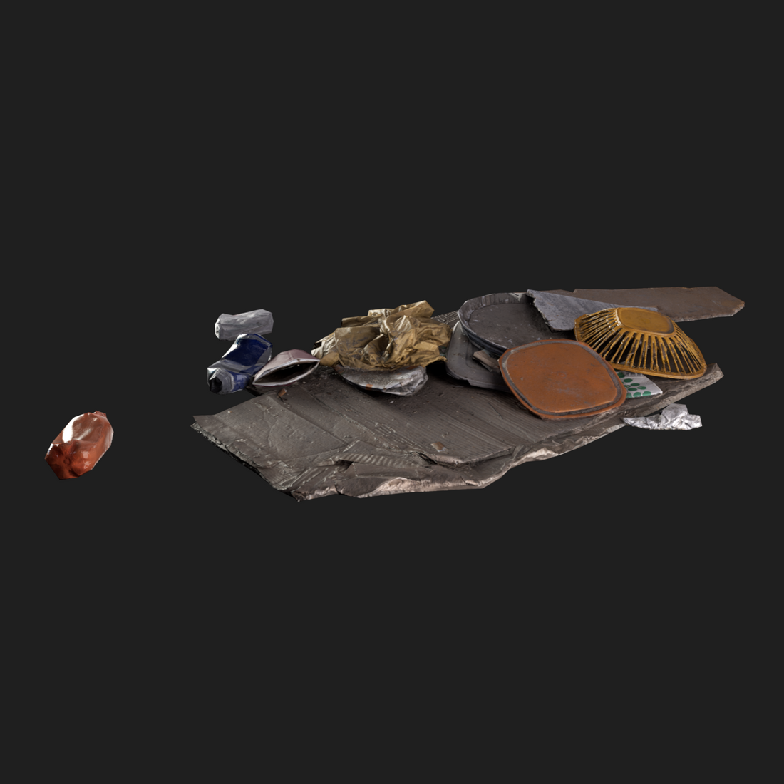 3D Rubbish Floor Mix Photogrammetry Scan