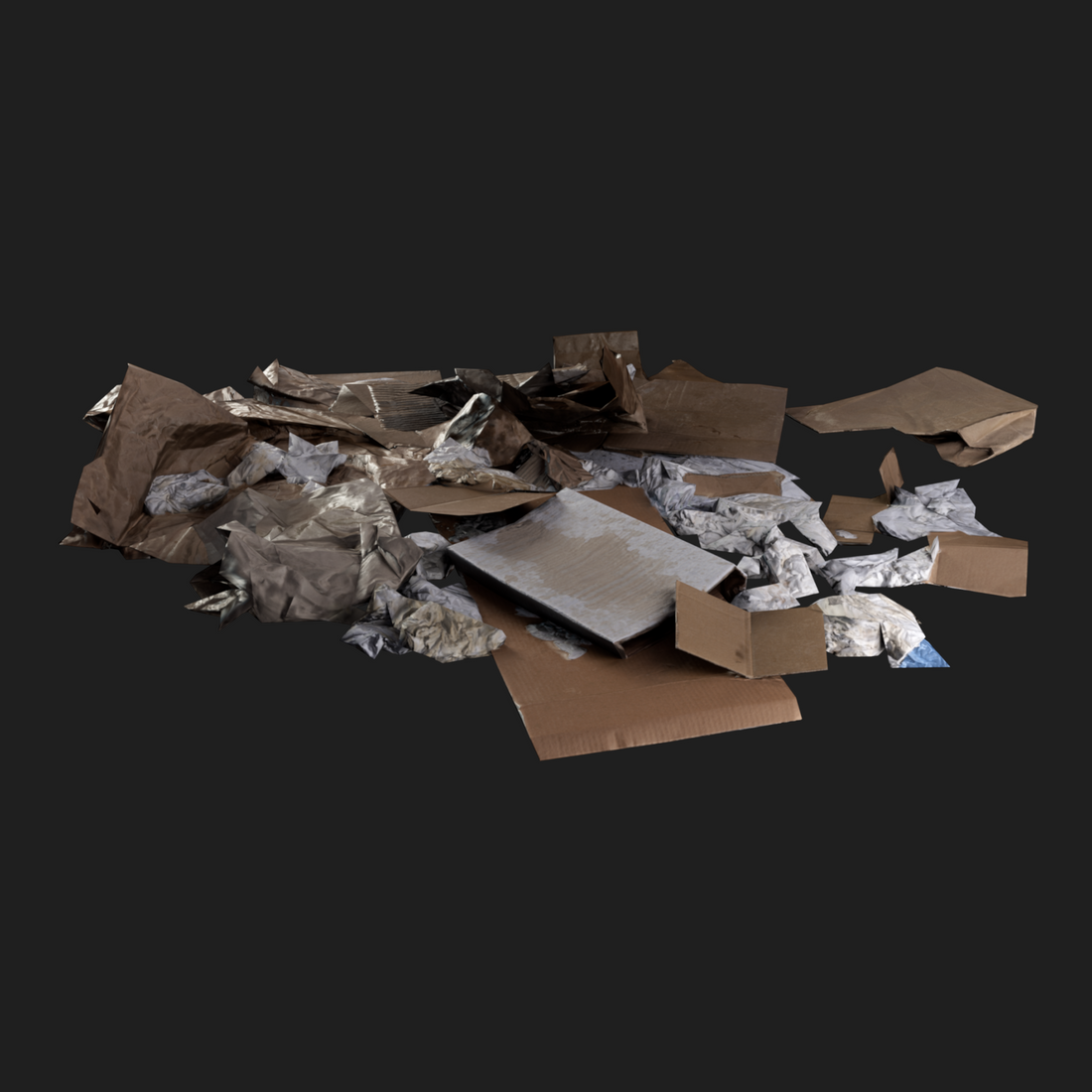 3D Model of Cardboard Pile