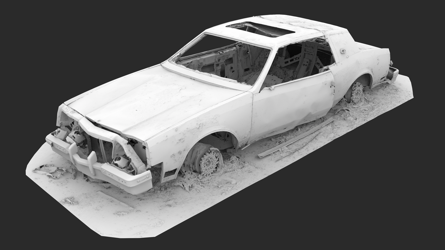 3D Burned-Out Buick Riviera