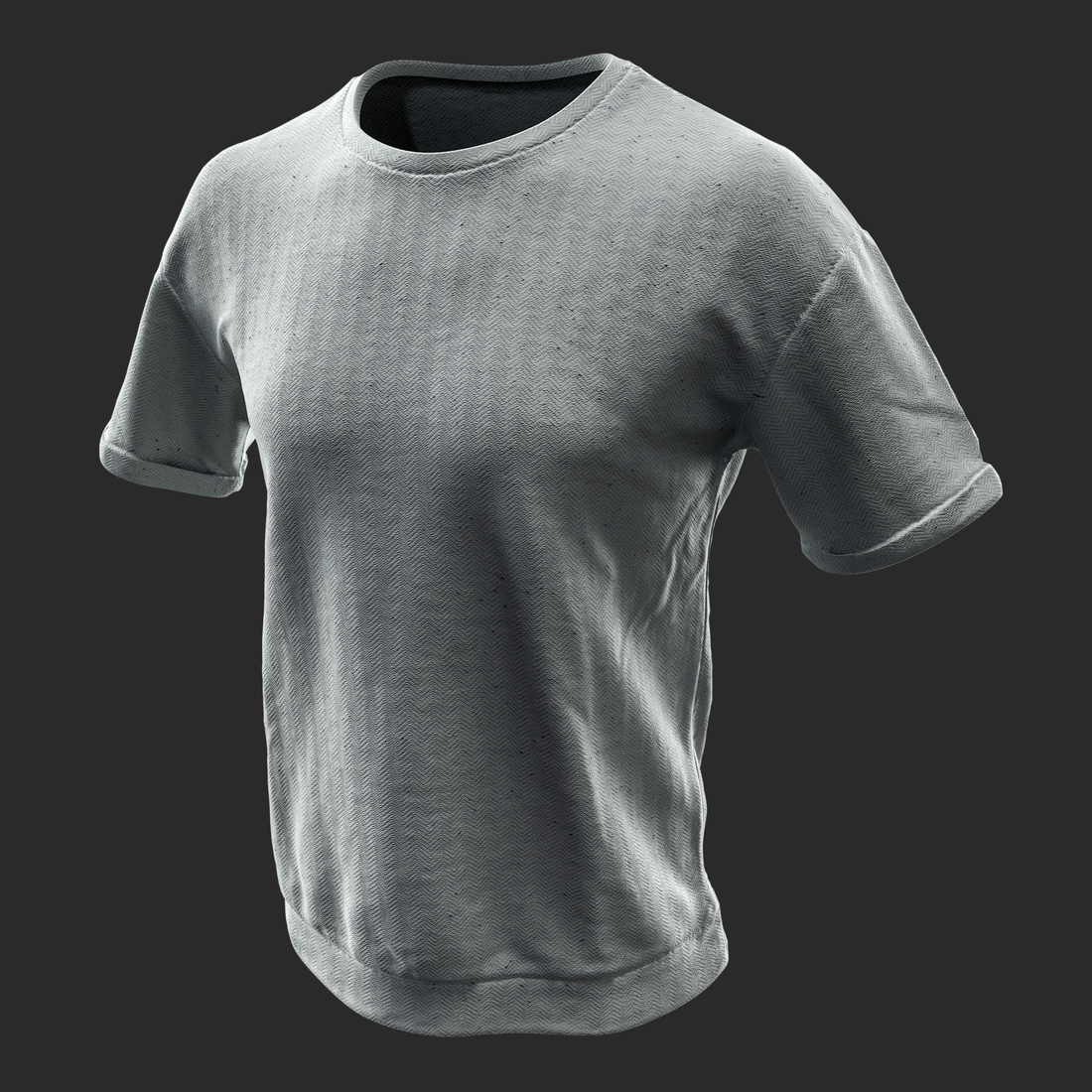 3D T-Shirt Herringbone front left