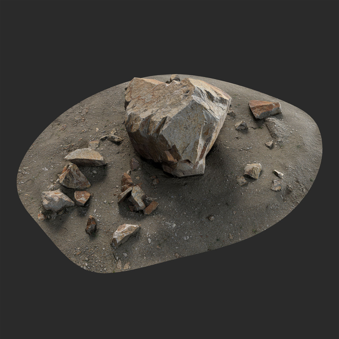Pile of Stones 3D Model for outdoor environments - Game Asset FBX