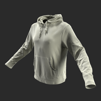 3D Hoodie Mens White front left