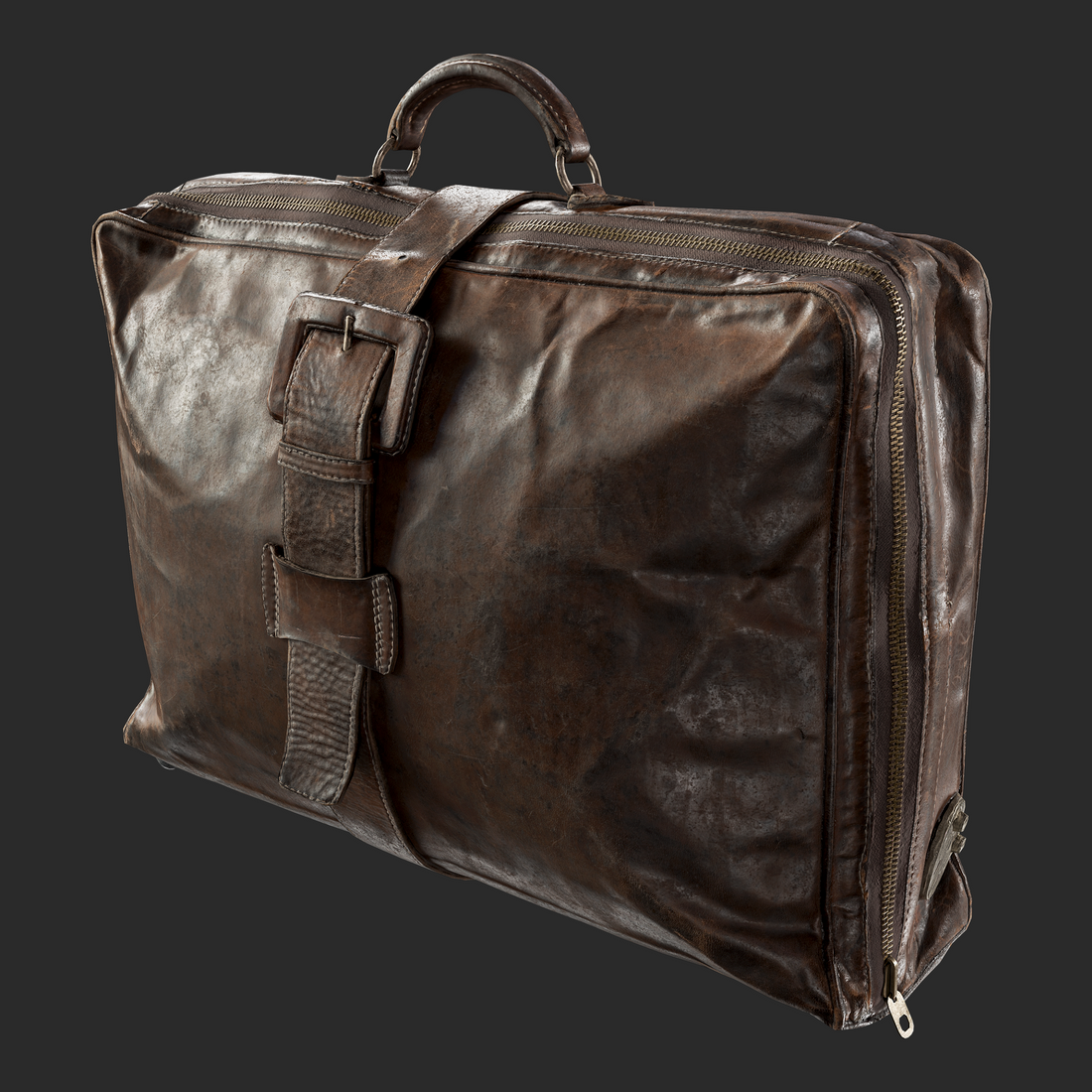 The 3D model of vintage Leather Briefcase