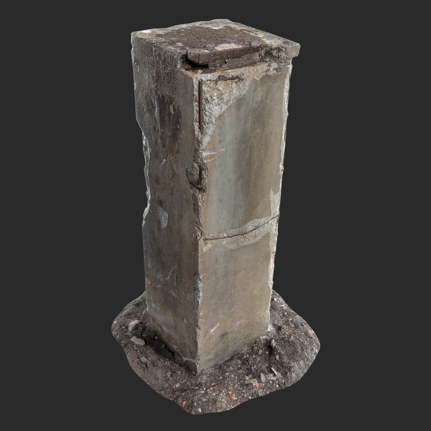 Concrete Post 3D Model for game development, cinematic VFX, VR/AR, and archiviz | FBX