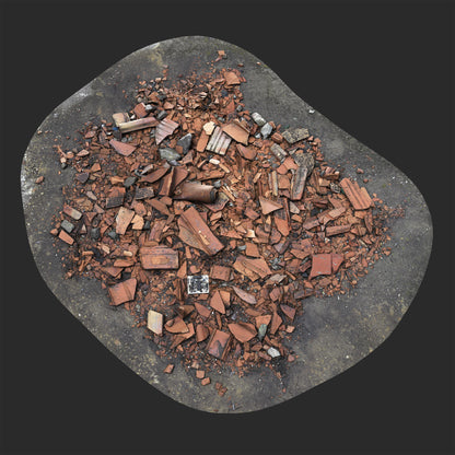 3D Pile of Roof Tile Debris