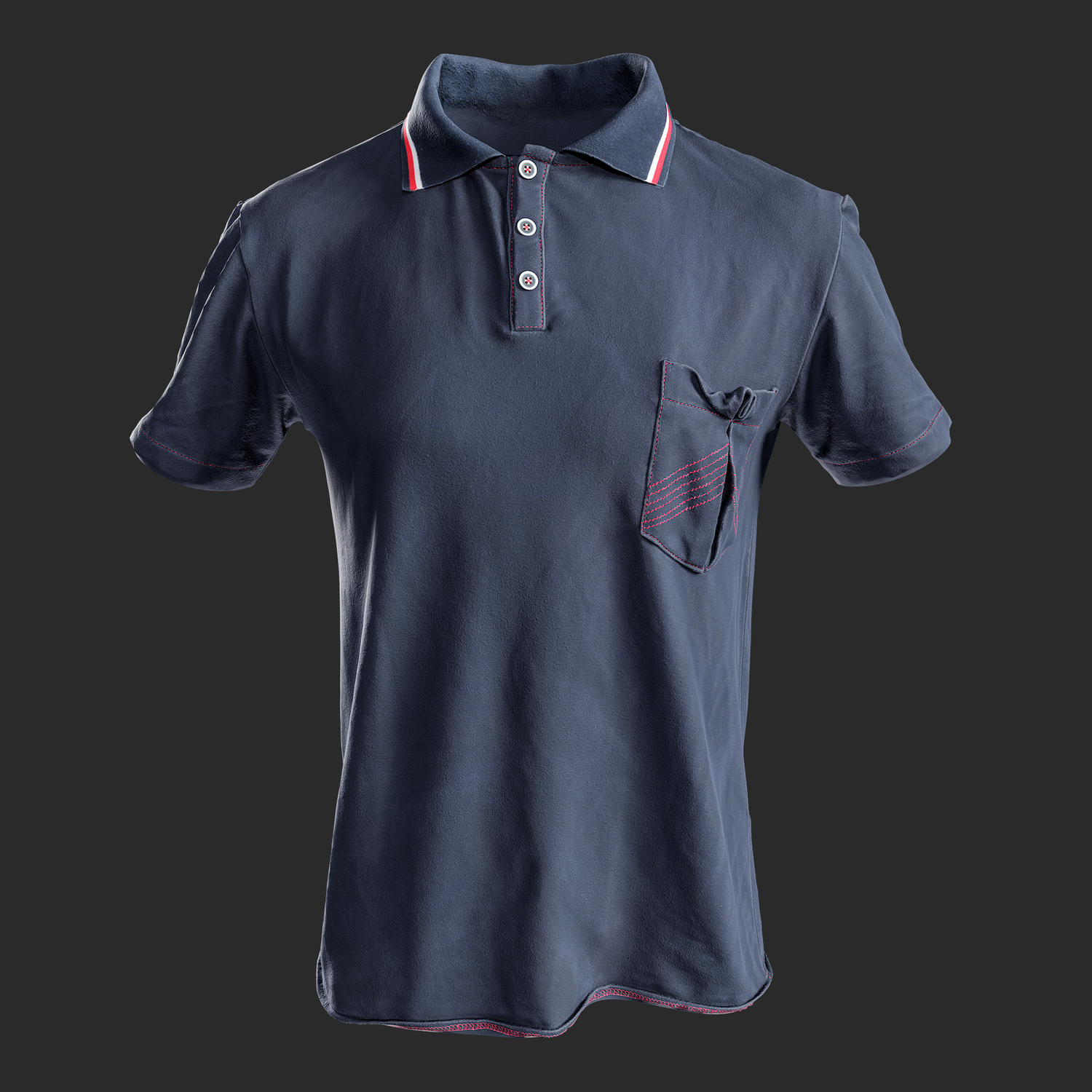 3D Model Mens Polo Shirt front