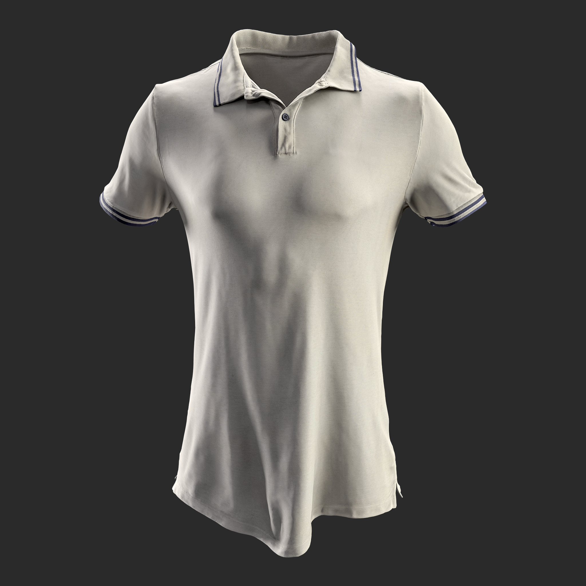 3D Model Mens Polo Shirt front