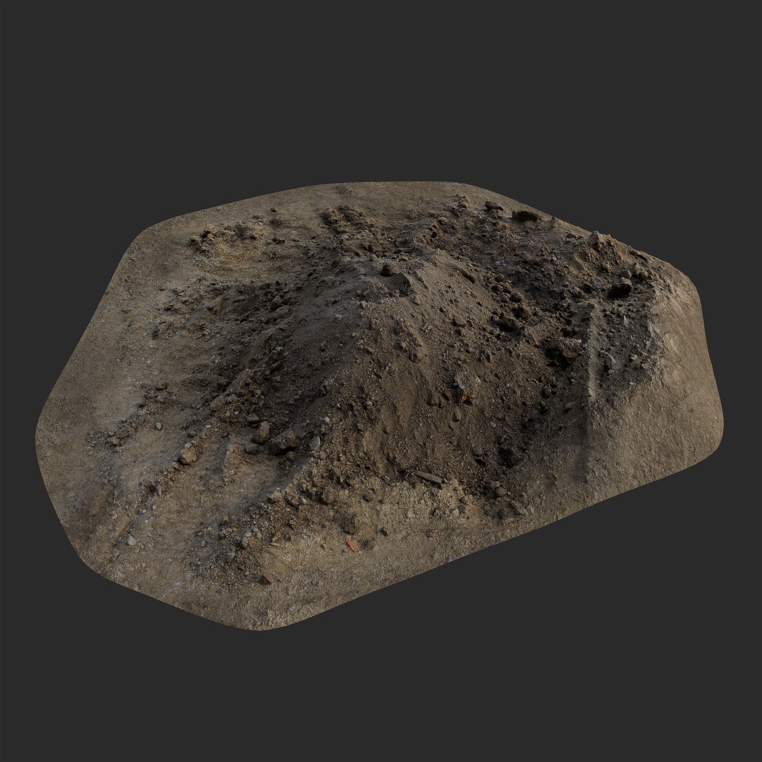 3D Mound of Soil and Dirt