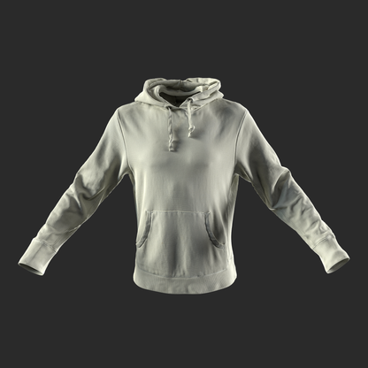 3D Hoodie Mens White front