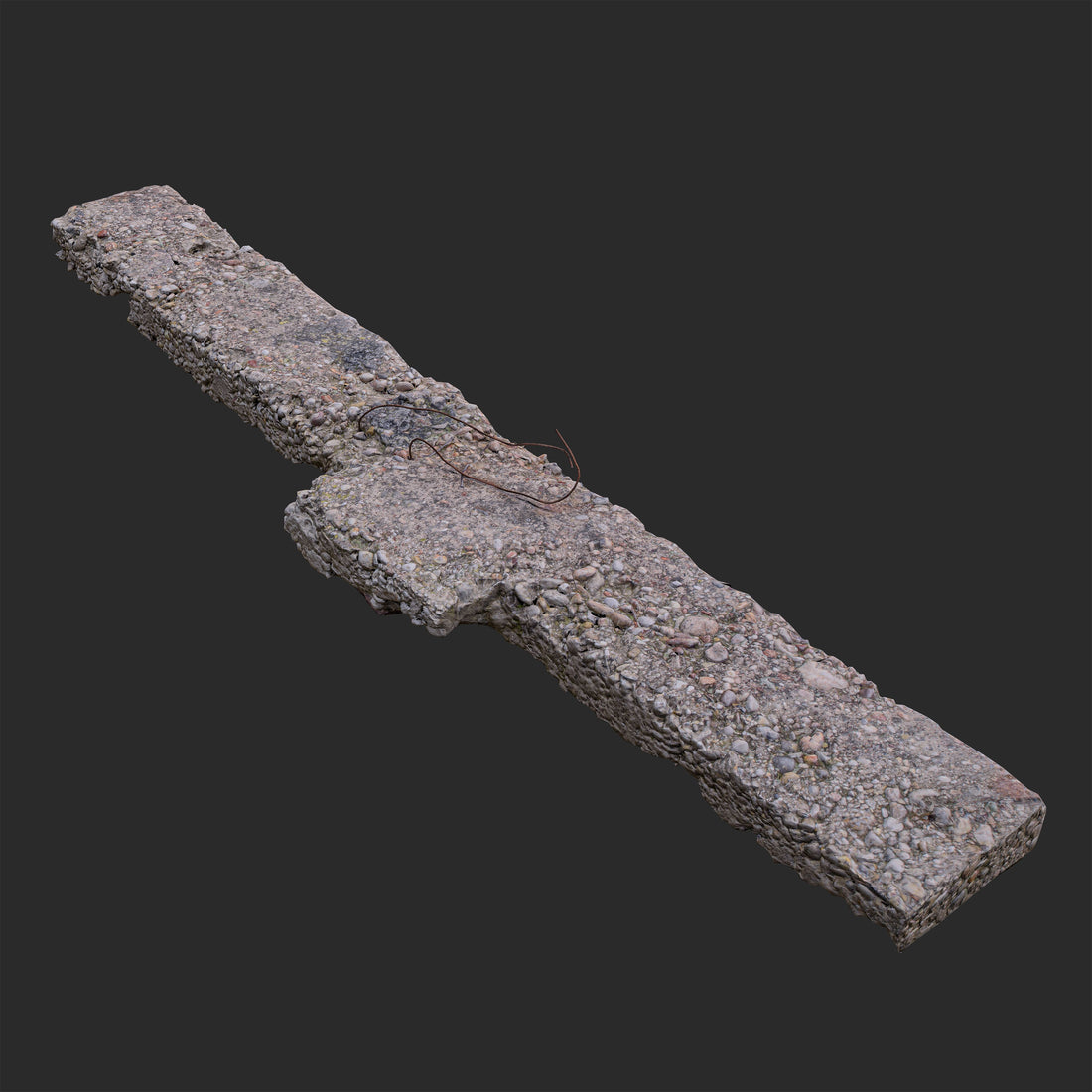 3D Broken Concrete Beam