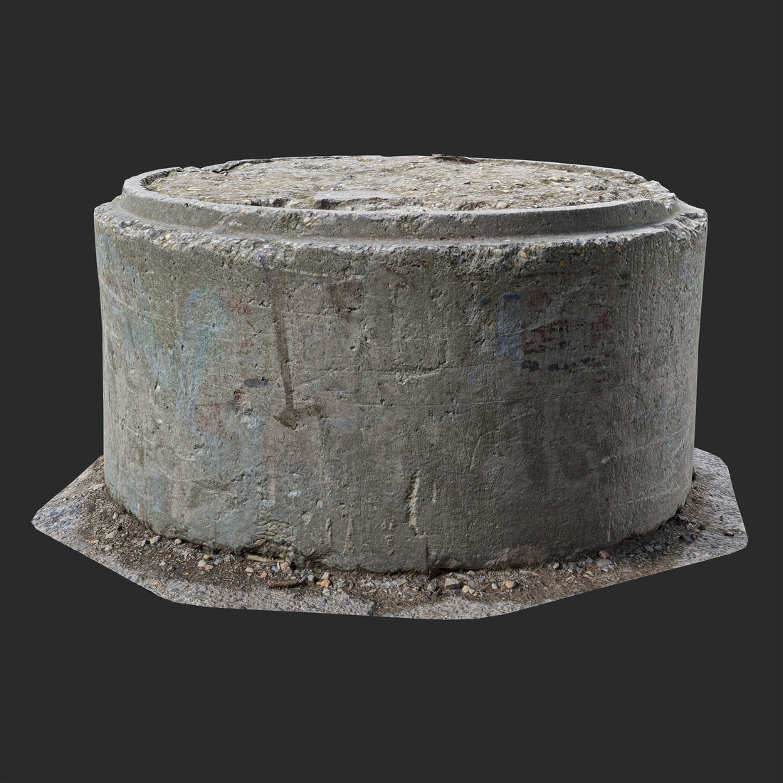 3D Concrete Circle Well