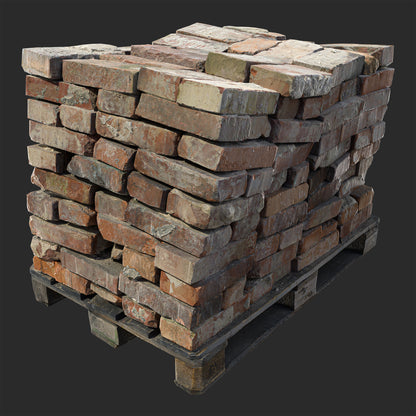 3D Stack of Aged Bricks