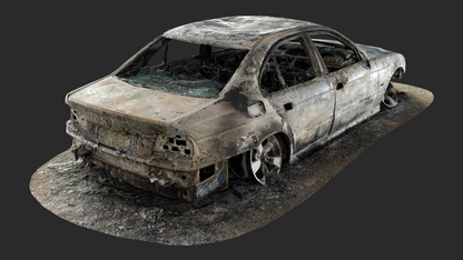3D Burned-Out BMW 5 Series