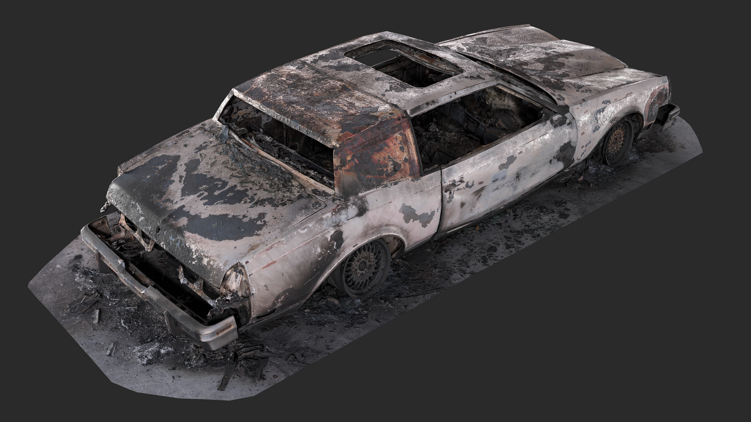 3D Burned-Out Buick Riviera